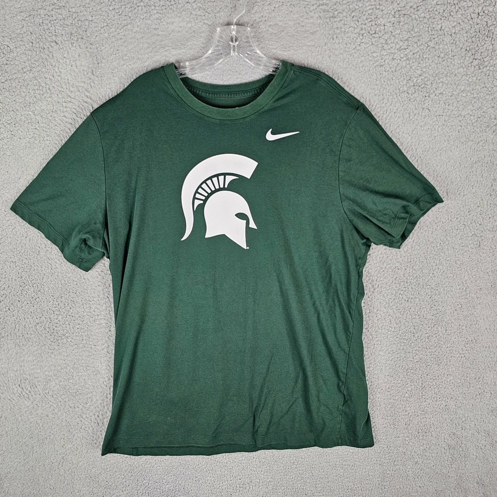 Michigan State Spartans Shirt Mens XL Nike Dri-Fit NCAA Football Sports Pullover